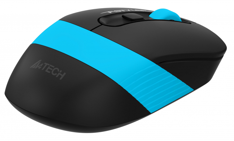 Мышь беспроводная A4Tech Fstyler FG10 2000dpi черный/синий