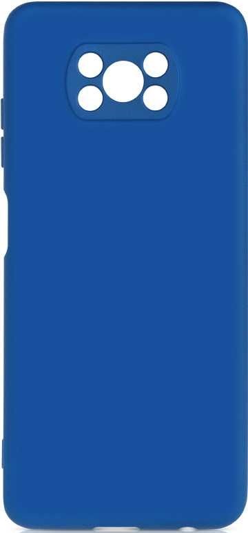 Чехол для смартфона Poco X3 Pro - DF poOriginal-02 cиликоновый с микрофиброй, черный