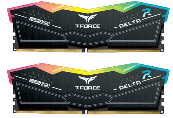 Модуль памяти DDR5 32Gb 6400MHz TEAMGROUP T-Force Delta RGB Black (Kit of 2)