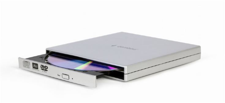 Внешний привод DVDRW Gembird DVD-USB-02 USB2.0 пластик, серебро