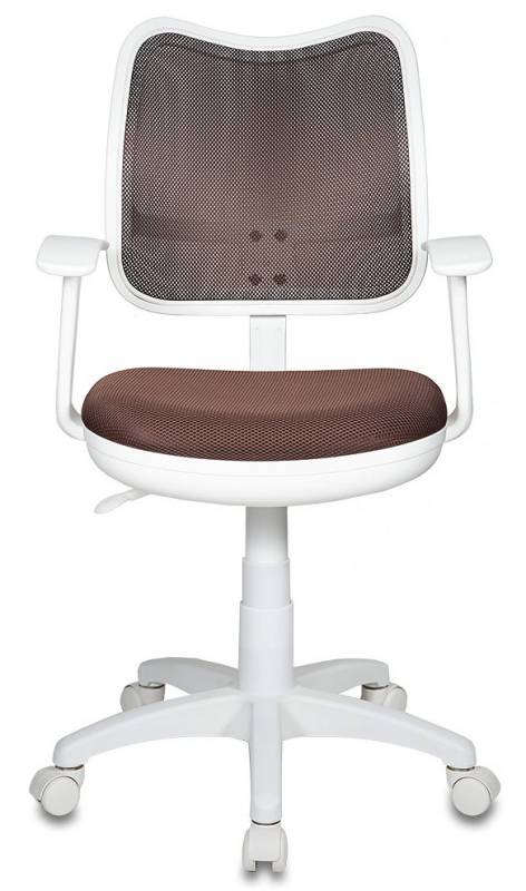 Кресло Бюрократ CH-W797 (сетка/ткань, пруж.-винт. мех. качания, крест. пластик, до 100 кг) Коричневый