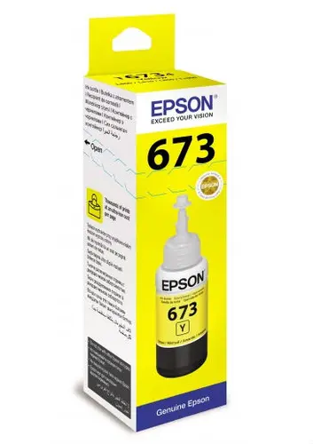 Картридж струйный EPSON T6734 для Epson L800/L805/L810/L850/L1800, жёлтый_