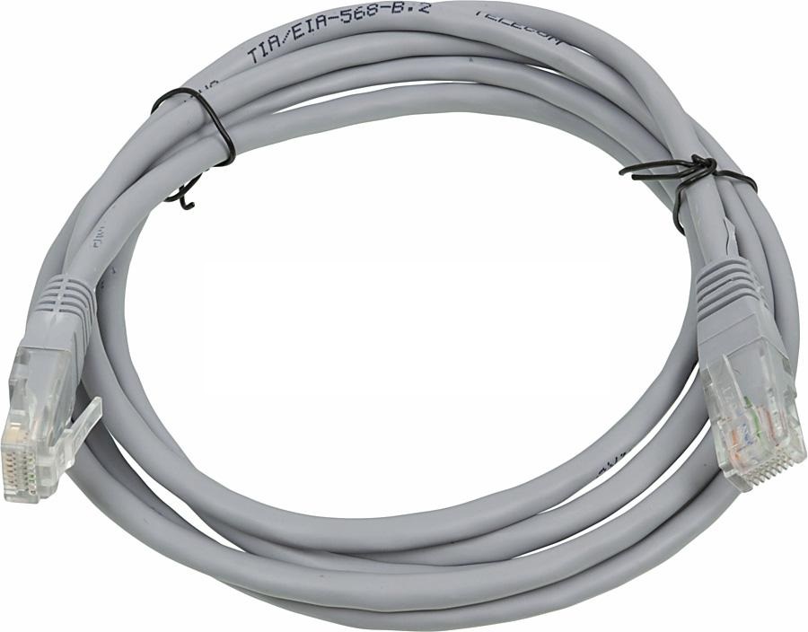 Кабель патч-корд Patch cord кат.5e  5.0м, Cablexpert, многожильный, серый