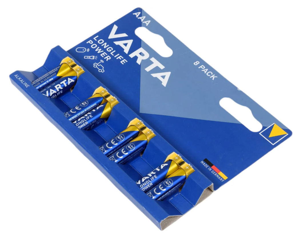 Элемент питания AAA, 1.5V,  8шт, Varta Long Life