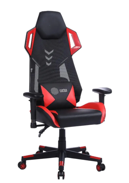 Кресло Cactus CS-CHR-090BLR (высокая спинка, регулировка подлокотников) Черно-Красное