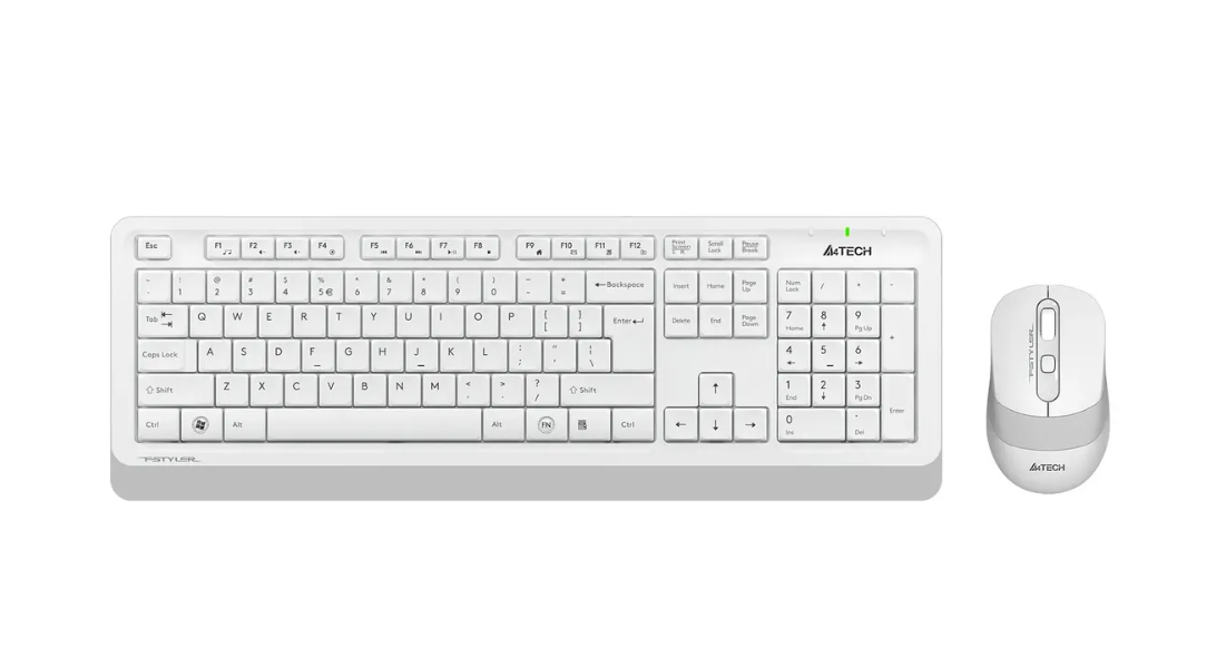 Комплект беспроводной (клавиатура+мышь) A4Tech Fstyler FG1010S Wireless Multimedia белый/серый