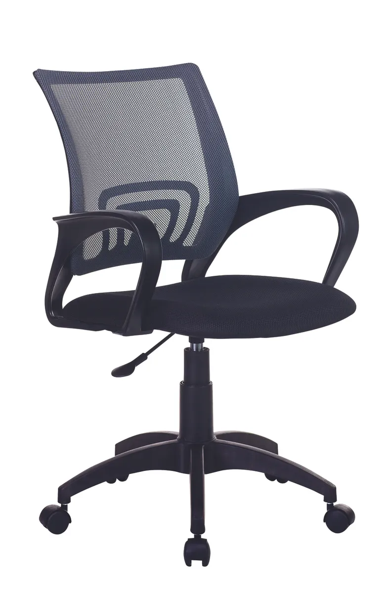 Кресло Бюрократ CH-695NLT (сетка/ткань, без мех. качания, крест. пластик, до 120 кг) Темно-серый