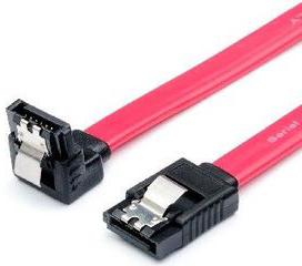 Кабель интерфейсный SATA  30см, Cablexpert, угловой разъем, защелка