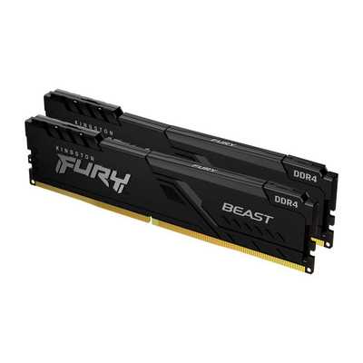 Модуль памяти DDR4 16Gb PC4-28800 3600MHz Kingston Fury Beast Black (Kit of 2)