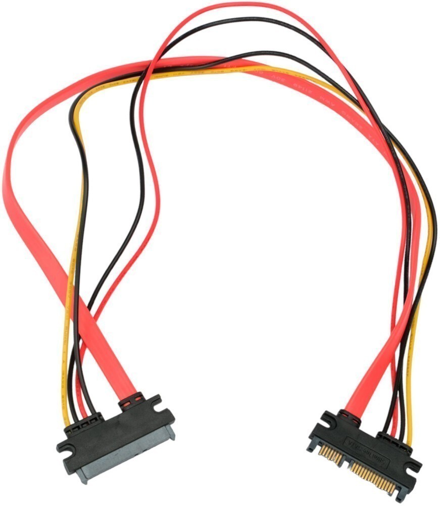 Кабель-удлинитель SATA (m) --> SATA (f) 7+15pin 50см, Cablexpert CC-SATAMF-715-50CM