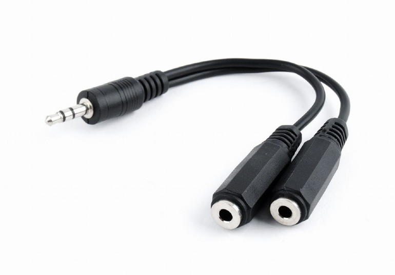 Кабель-переходник 3.5Jack (m)  --  2*3.5Jack (f), 5.0м, Cablexpert (разветвитель аудио) black
