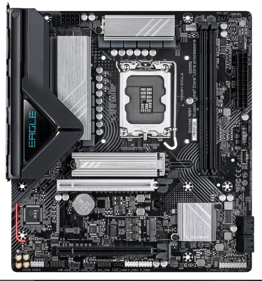 Материнская плата Socket-1851 Gigabyte B860M EAGLE (B860) 2*DDR5 HDMI DP mATX