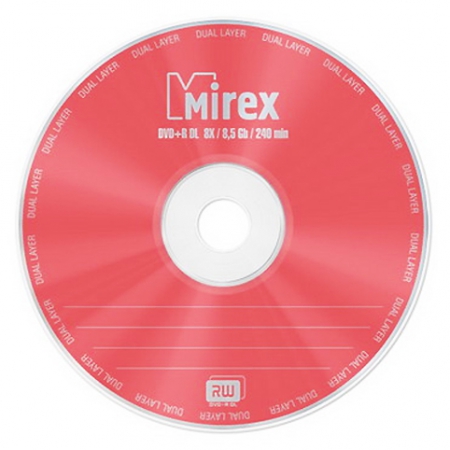 Диск DVD+R 8,5Gb MIREX 8x Slim Case, DL  Double Layer (No Inlay)