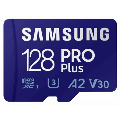 Карта памяти microSD 128Gb Samsung PRO Plus Class 10 160MB/s с SD адаптером