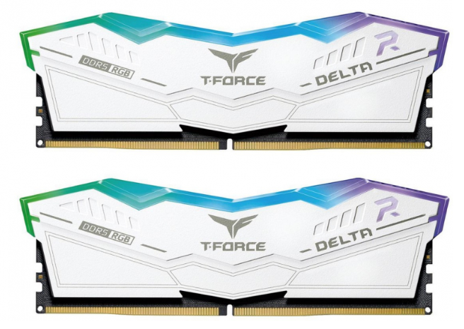 Модуль памяти DDR5 32Gb 6600MHz TEAMGROUP T-Force Delta RGB White (Kit of 2)