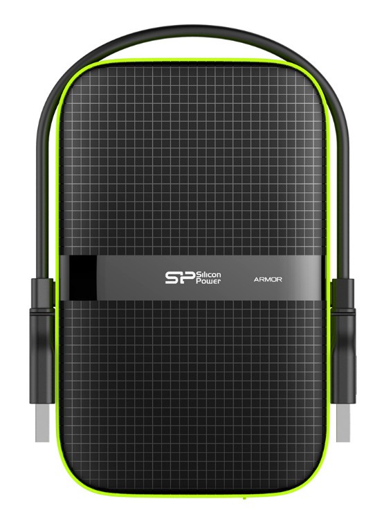 Внешний жесткий диск 1Tb Silicon Power Armor A60 2.5" USB3.1 Black-Green