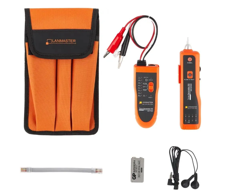 Тестер Lanmaster LAN-TST-TPK-300N Набор для трассировки щуп + тон-генератор, с тестированием разводки