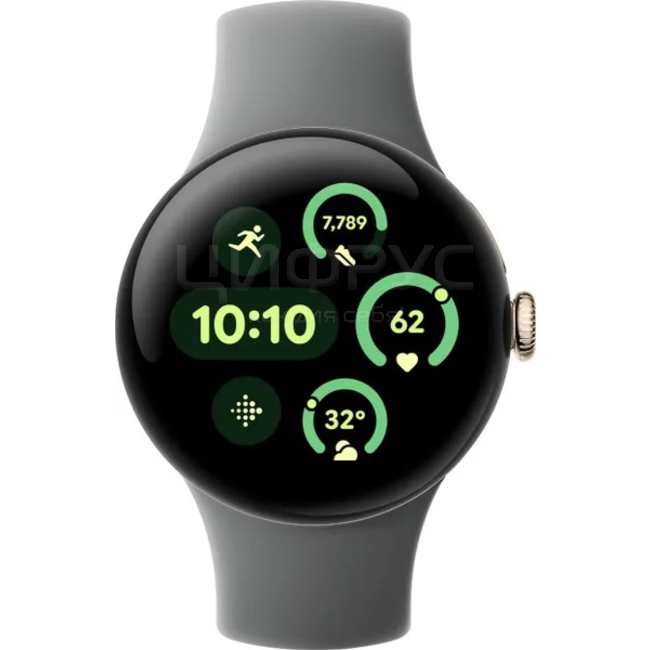 Смарт-часы Google Pixel Watch 3 41mm Wi-Fi Champagne Gold/Hazel Band (золотистый/орешник)