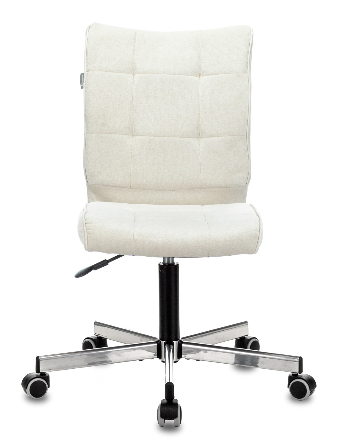 Кресло Бюрократ CH-330M (ткань, без мех. качания, крест. металл, до 120 кг) Молочный