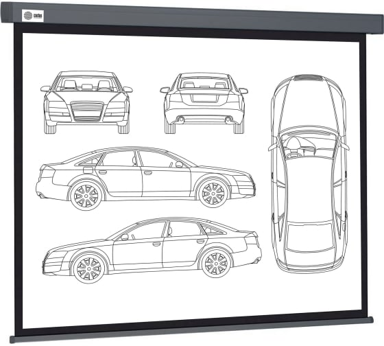 Экран для проектора Cactus 168x299см Wallscreen CS-PSW-168X299-SG 16:9 настенно-потолочный рулонный серый