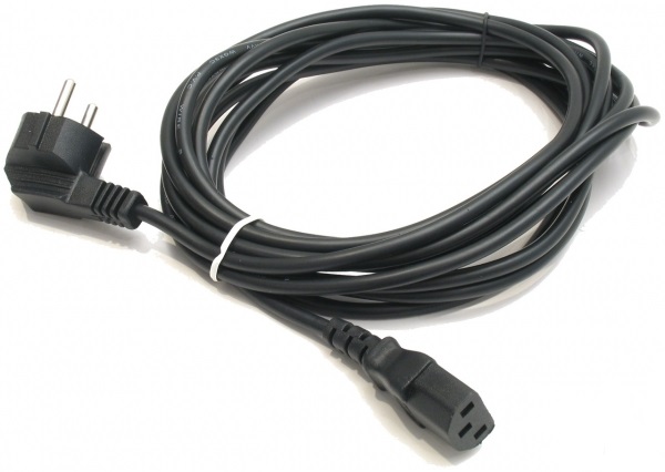 Кабель питания 220V  5.0м, Schuko- C13, 10А, VDE, Cablexpert черный