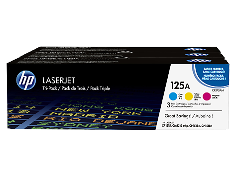 Картриджи (комплект) HP 125A (CB540A/CB541A/CB542A/CB543A) для HP CP1215/1515n/1518ni/CM1312, голубой, пурпурный, желтый