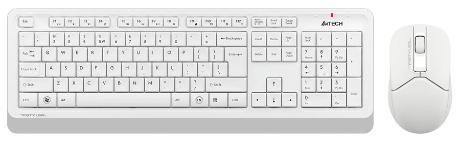 Комплект беспроводной (клавиатура+мышь) A4Tech Fstyler FG1012 Wireless белый