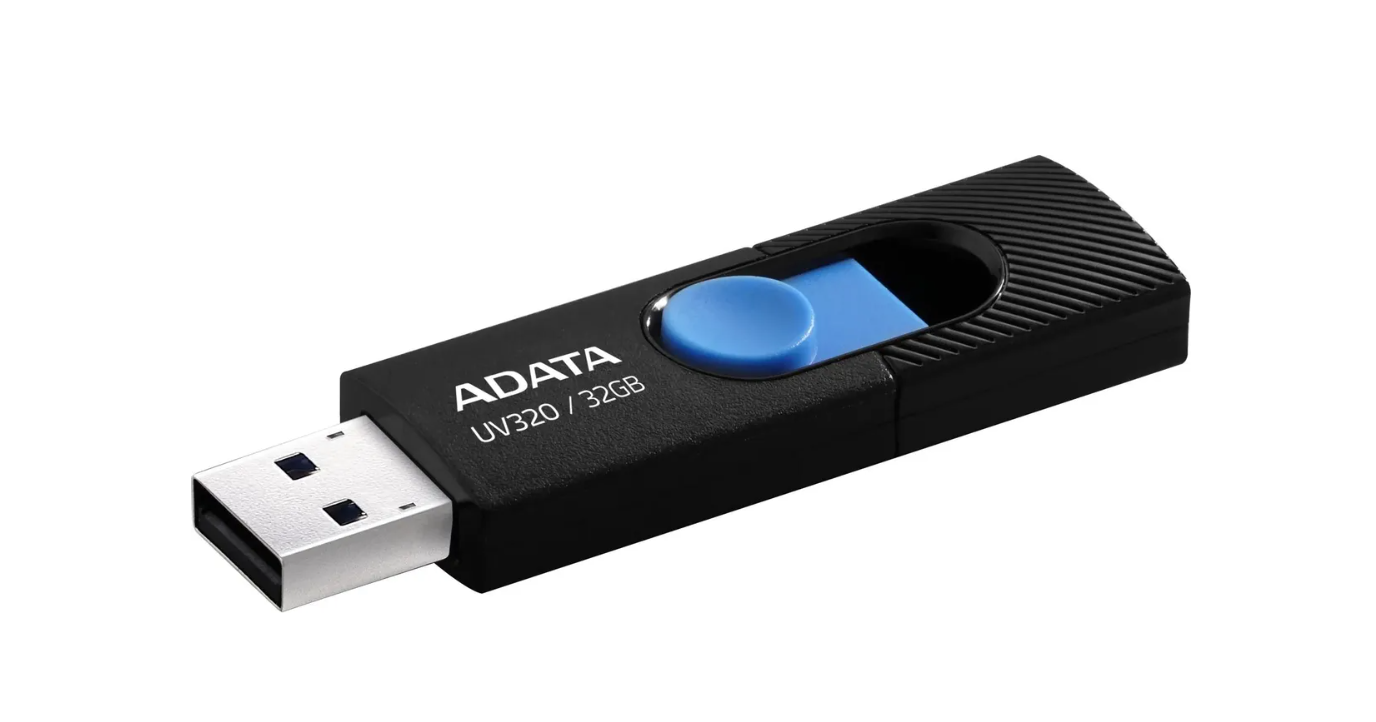 Флешка .32Gb ADATA [UV320] USB3.2 черный/голубой