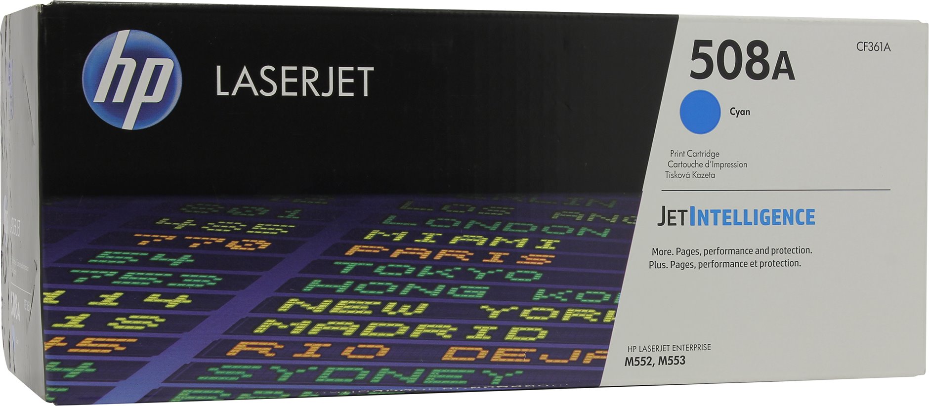 Картридж лазерный HP 508A (CF361A) для HP Color LaserJet Enterprise M552 голубой