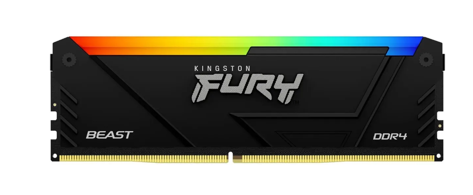 Модуль памяти DDR4 16Gb PC4-28800 3600MHz Kingston Fury Beast Black RGB CL18
