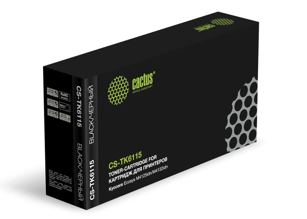 Картридж лазерный Cactus CS-TK6115 для Kyocera Ecosys M4125idn/M4132idn, 15000 стр. черный