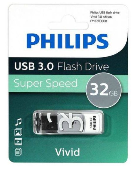 Флешка 32Gb PHILIPS VIVID3.0, USB 3.0