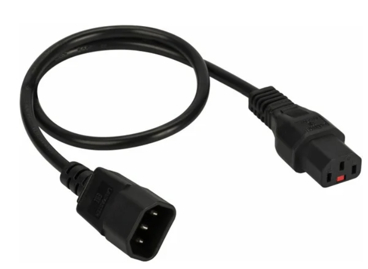 Кабель питания 220V  1.8м,  C13 - C14, 10A, Lanmaster черный