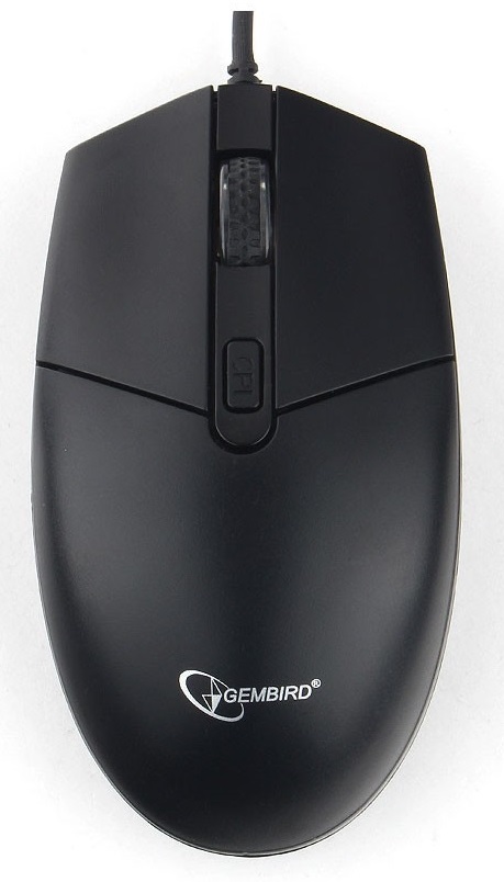 Мышь проводная Gembird MOP-500H Optical 2400dpi USB Black (подогревом корпуса)
