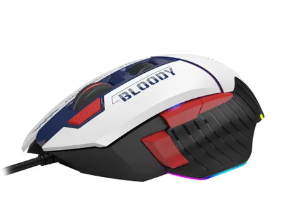 Мышь проводная A4Tech Bloody W95 Max Sports 12000dpi синий/белый