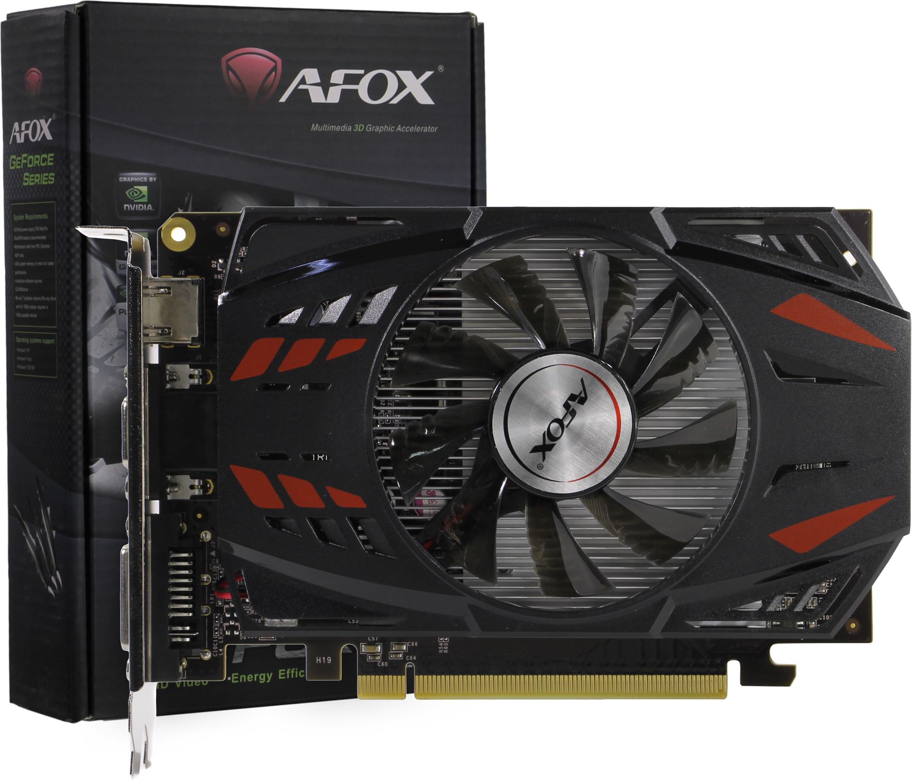 Видеокарта 4Gb AFOX AF730-4096D5H5 (GT730) GDDR5 128bit DVI HDMI VGA