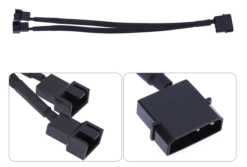 Разветвитель питания для вентиляторов Molex - 3 pin, 2 разъема