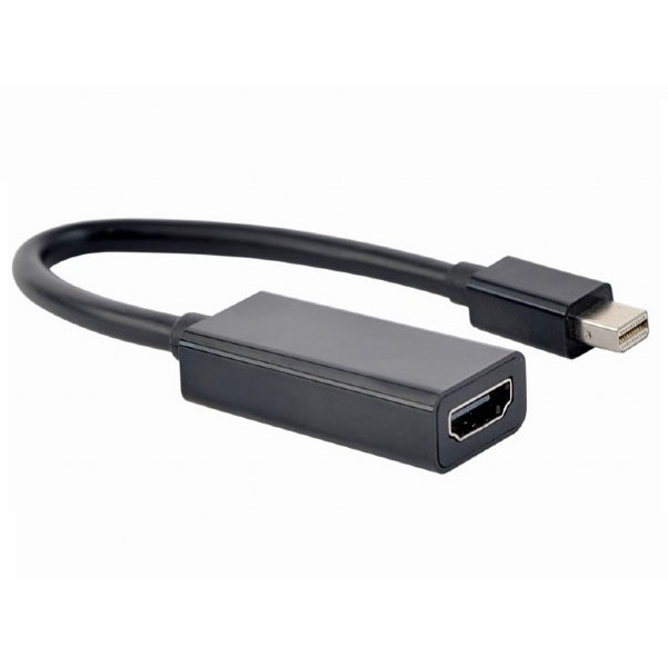 Кабель-переходник miniDP (m) < - > HDMI (f), 0.15м, 4K, Cablexpert, черный
