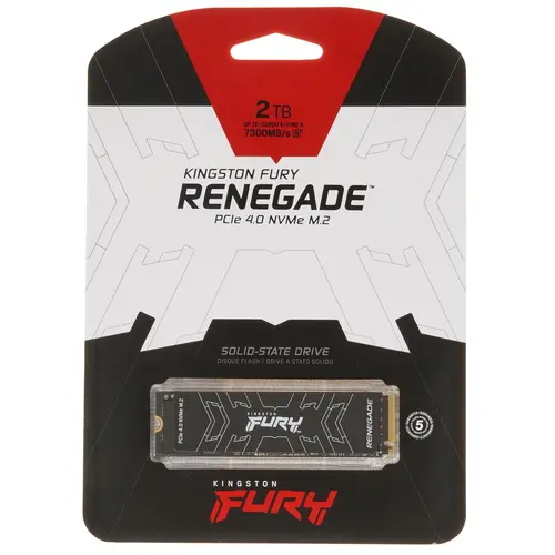 Накопитель SSD M.2 2Tb Kingston Fury Renegade (PCI-E 4.0 x4, 7300/7000 Мбайт/сек)