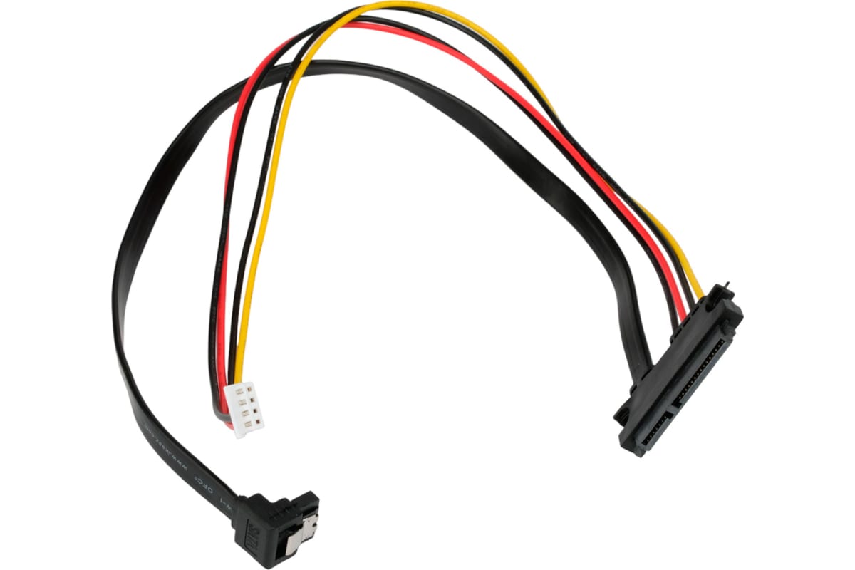 Кабель интерфейсный SATA 7+15pin 40см угловой, Cablexpert CC-XH2.54-SATAL-40CM