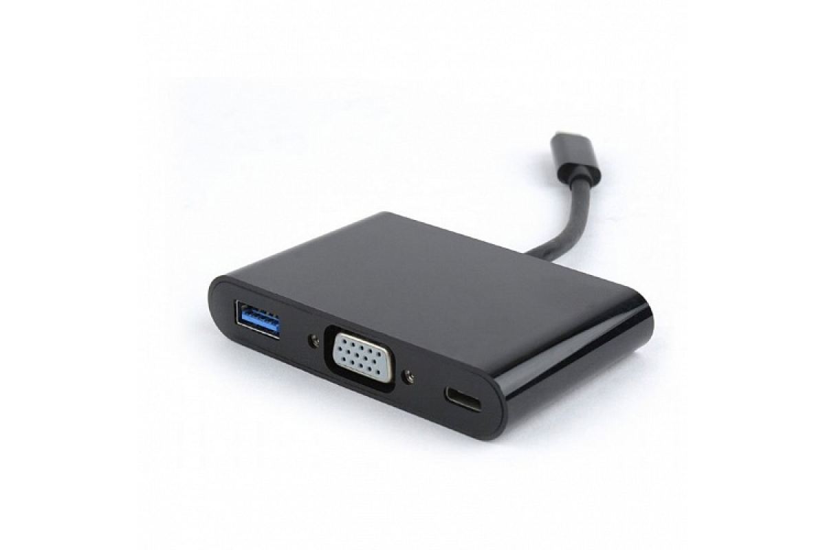 Кабель-переходник USB-C (m)  --  VGA (f), Cablexpert A-CM-VGA3in1-01 0.15m