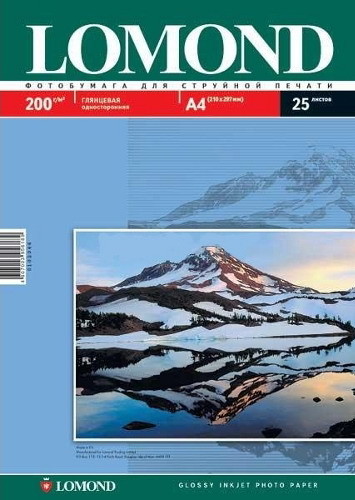 Бумага Lomond [A4] глянцевая, 200гр/м2, 25л