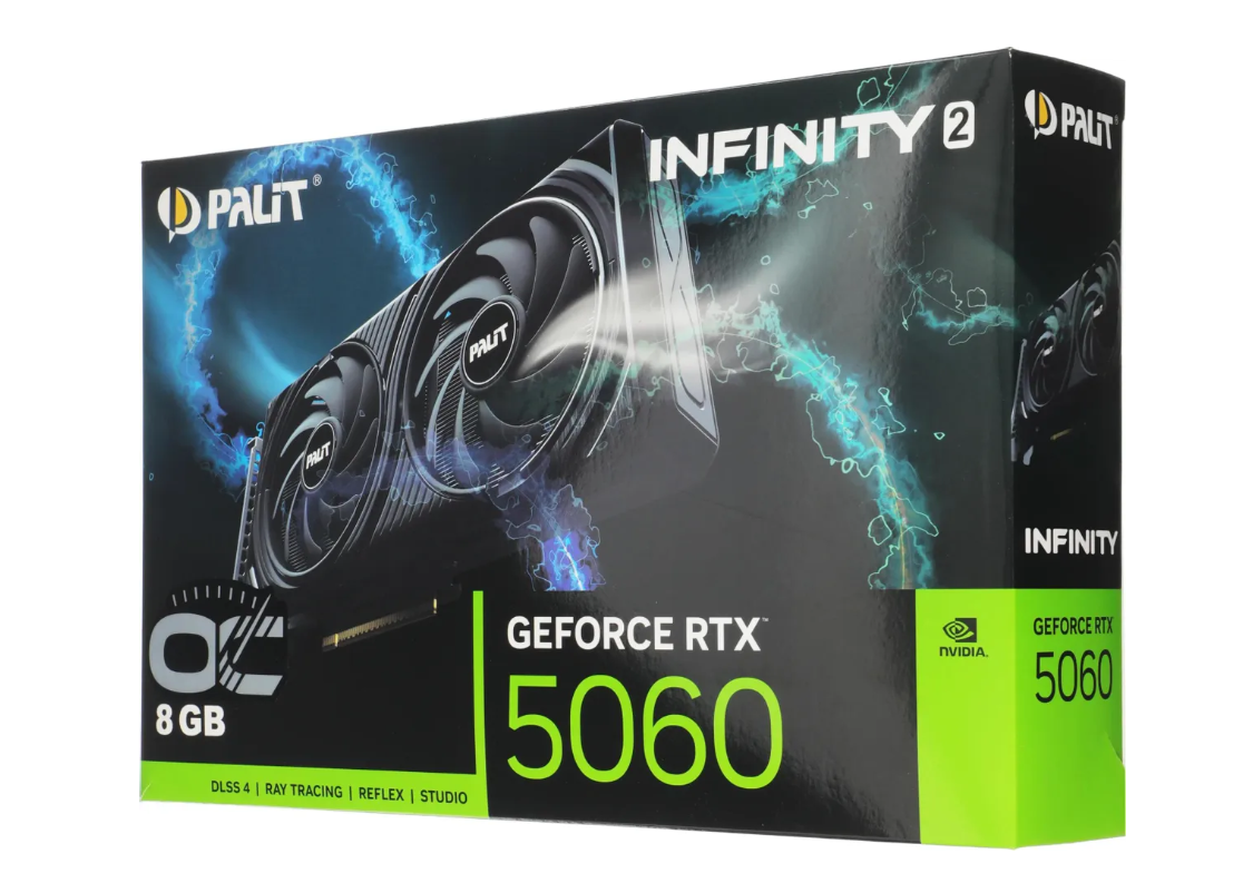Видеокарта 8Gb PALIT RTX 5060 Infinity 2 OC (RTX5060) GDDR7 HDMI DP