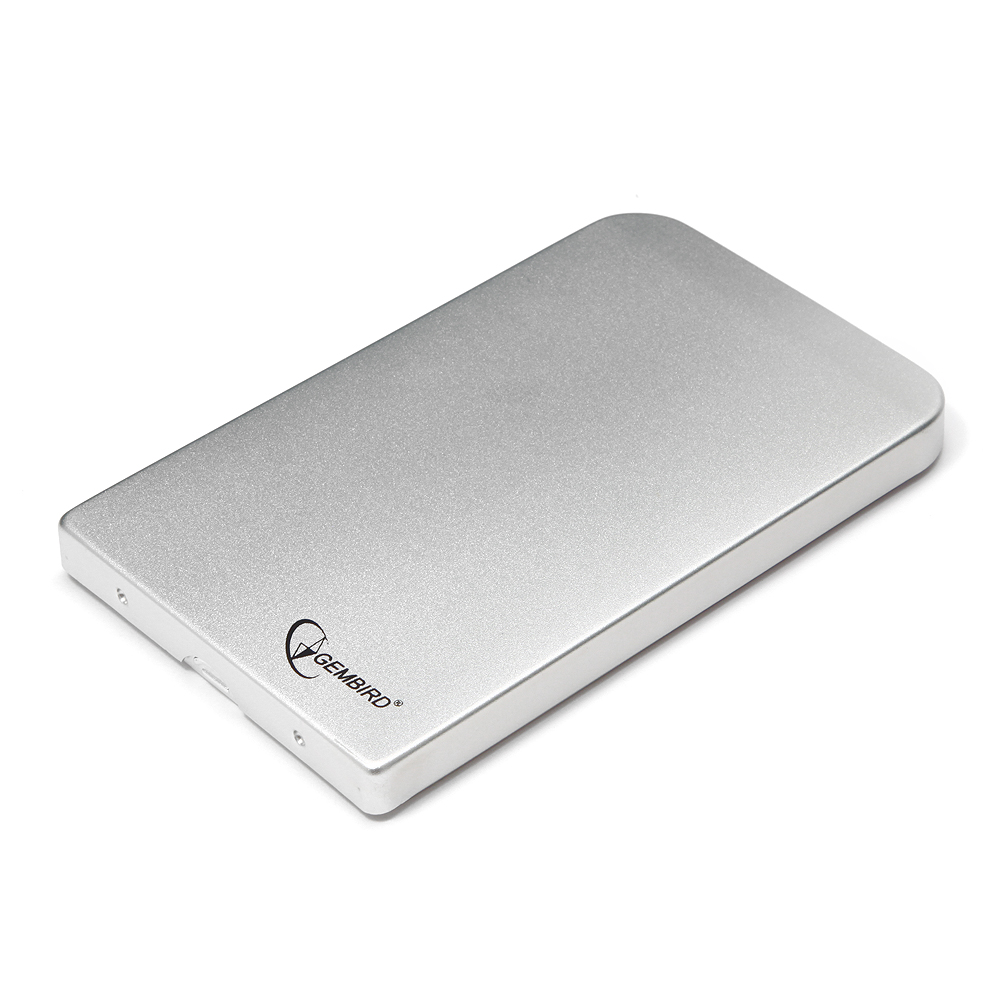 Внешний контейнер USB2.0 -> SATA 2.5", Gembird EE2-U2S-41 алюминий, серебристый