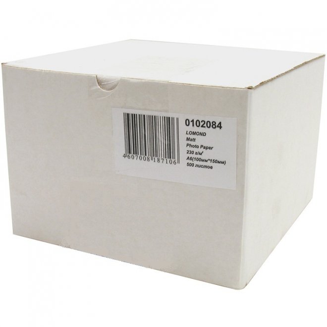 Бумага Lomond [10x15см] матовая, 230гр/м2, 500л