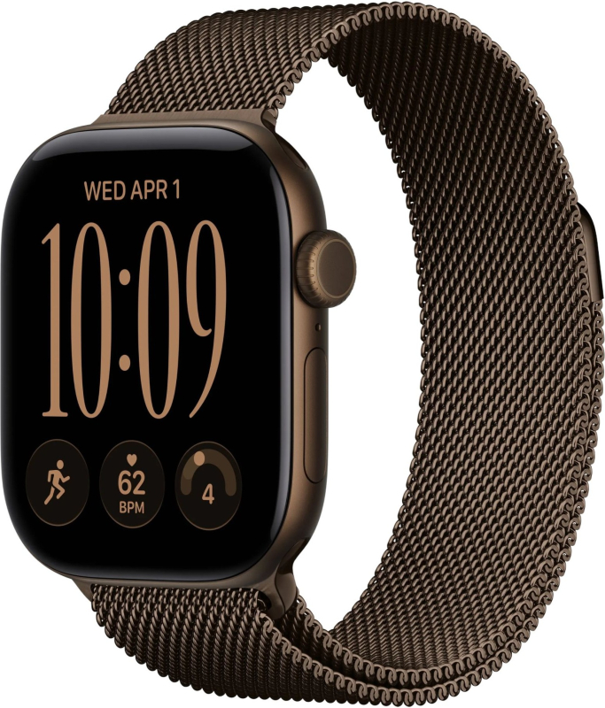 Смарт-часы Apple Watch Series 12 42mm Aluminum Milanese Loop Dark Bronze (бронза)