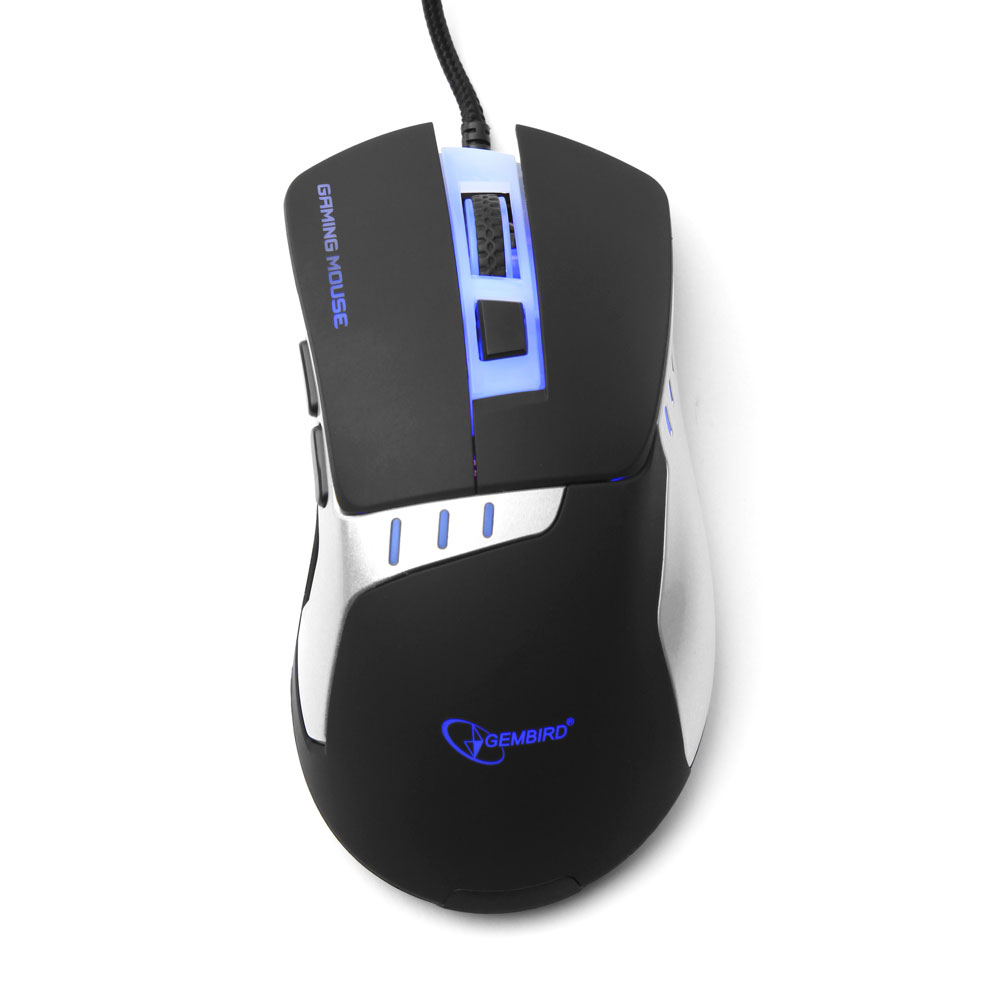 Мышь проводная Gembird MG-520 Gaming 3200dpi Подсветка USB черный