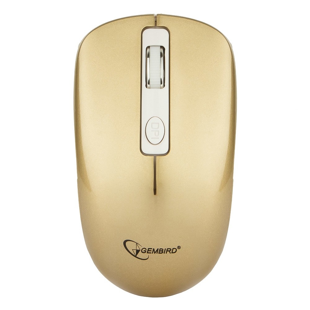Мышь беспроводная Gembird MUSW-400-G Wireless soft touch розовый/золотой
