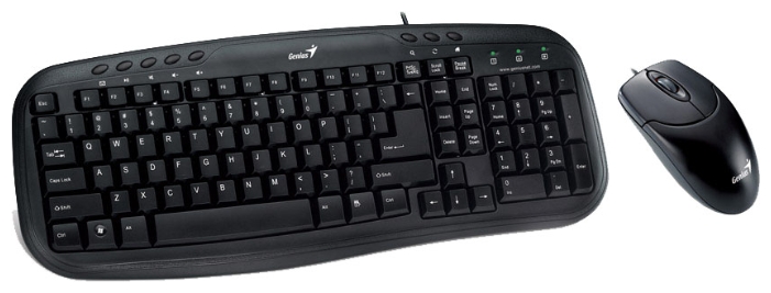 Комплект проводной (клавиатура+мышь) Genius Smart KM-200 черный