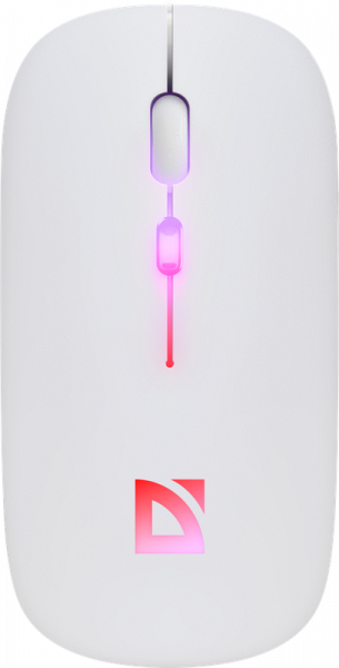 Мышь беспроводная Defender Touch MM-997 Bluetooth RGB 400mAh белый